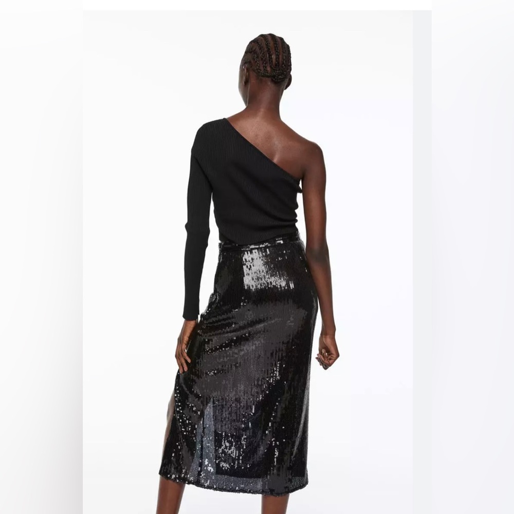 hm sequin midi skirt